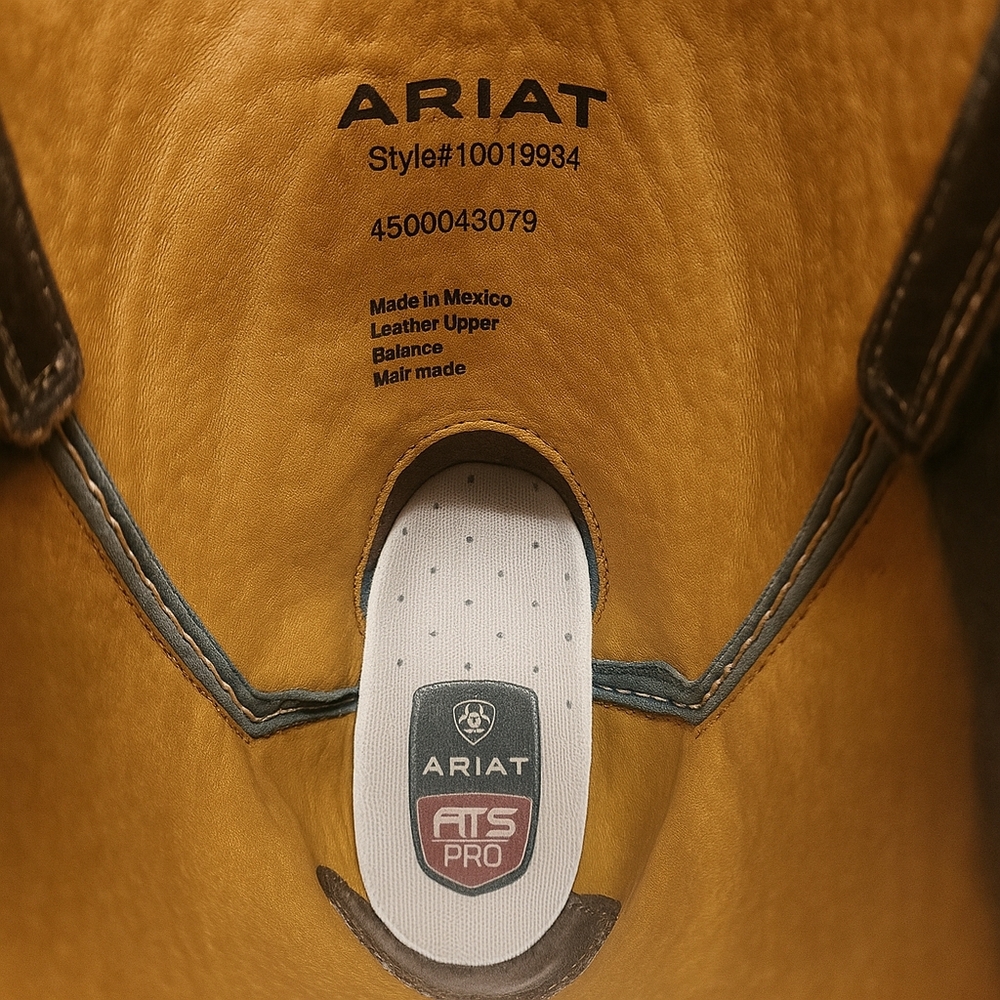 Ariat Vaquera Western Boots 8B Black Red Stitch Square Toe Cowgirl Ranch Core 🤠 - Picture 8 of 10